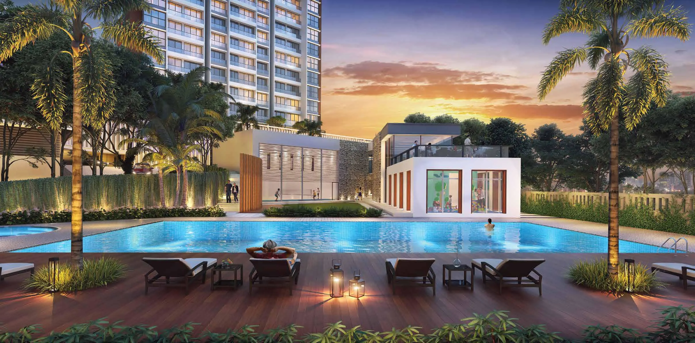Artist's impression of landscaped spaces in the Aessen township