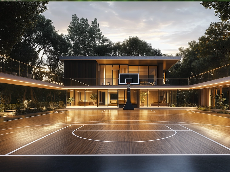 Basketball and sports area at Aessen Phase-1 Thane