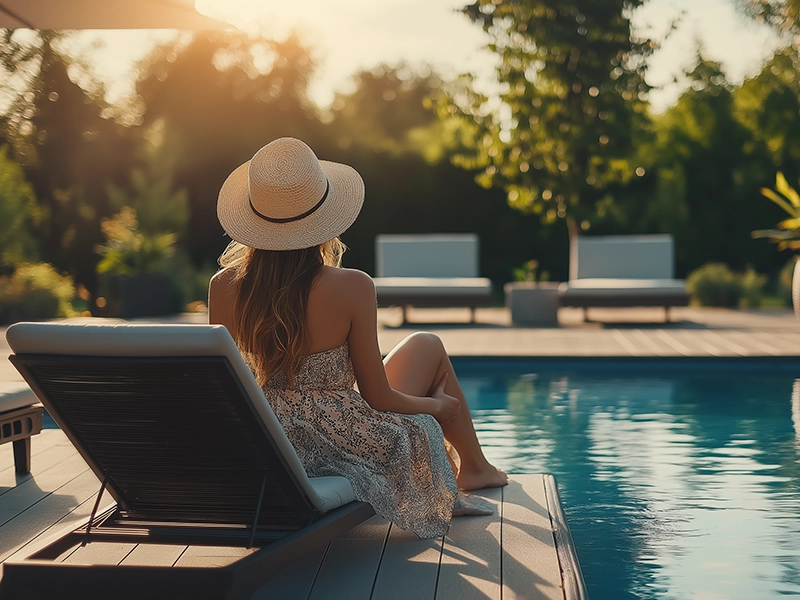 Leisure pool and deck at Aessen Phase-1 Thane project